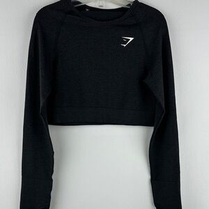 Gym Shark Cropped Long Sleeve Top